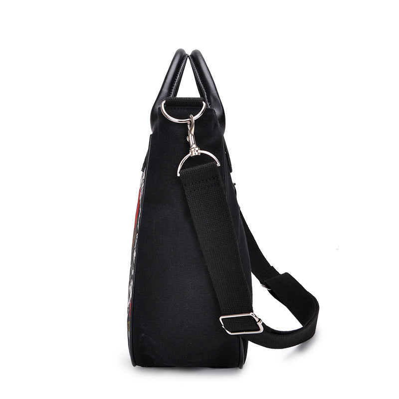 Women Fashion Personalized Halloween Skull Canvas Messenger Bag
