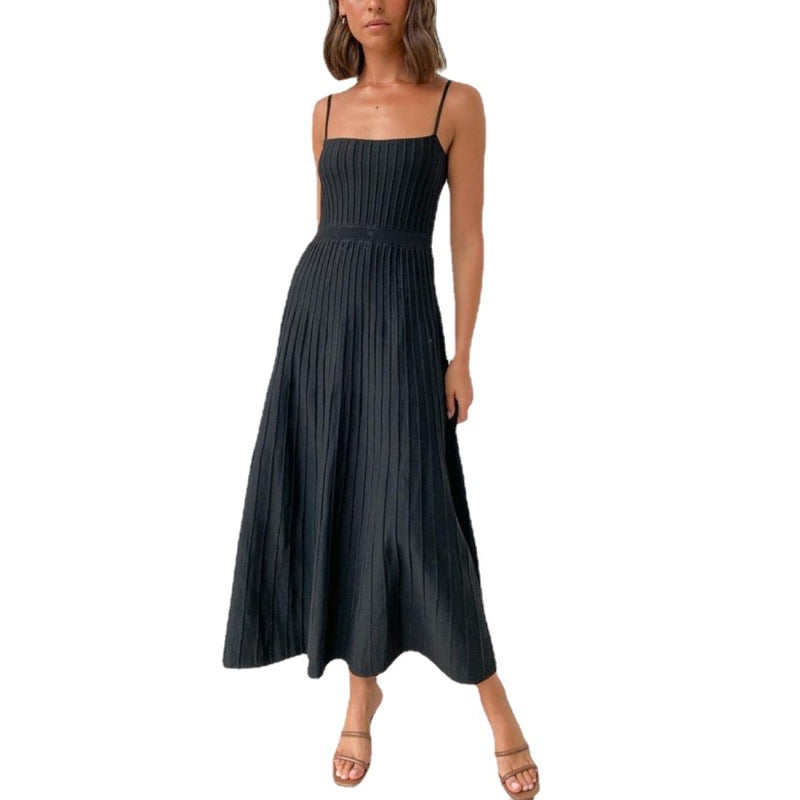 Robe longue à bretelles spaghetti pour femme, idéale pour les vacances d'été