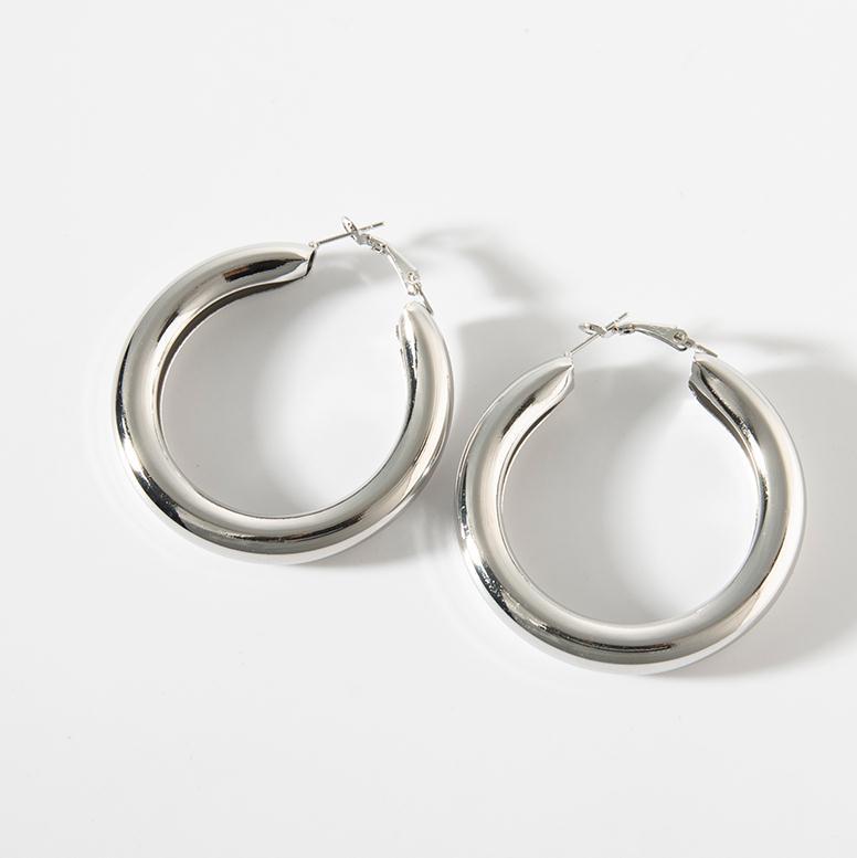 Women Fashion Simple Big Circle Earrings