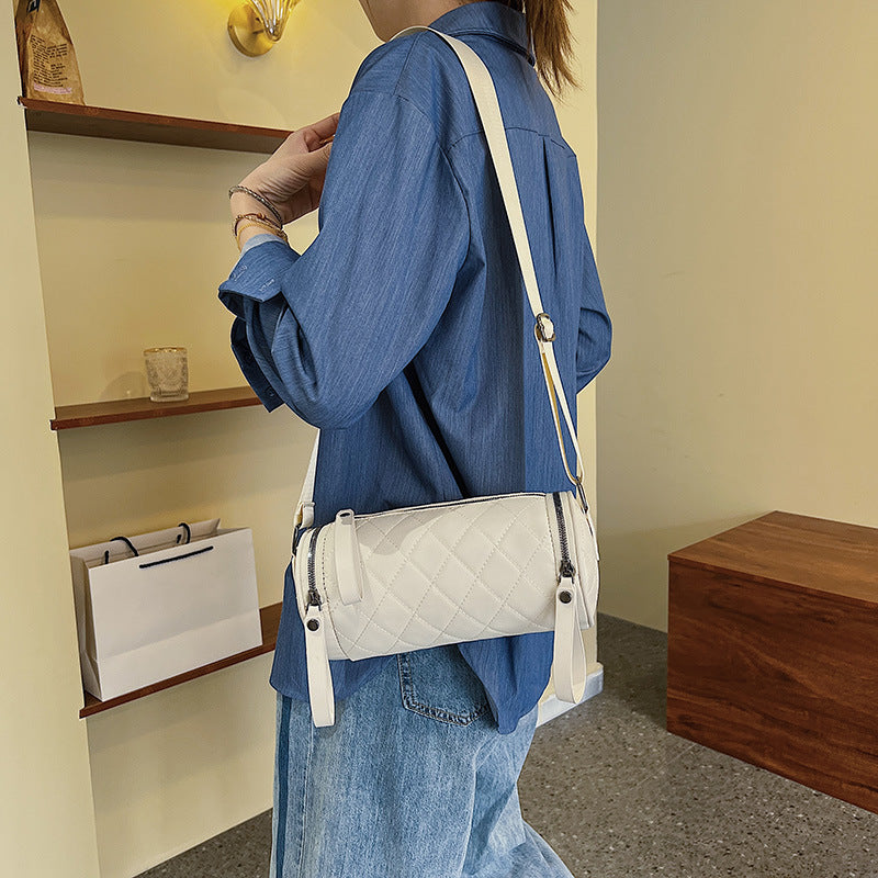 Bolso bandolera romboidal de color liso a la moda para mujer