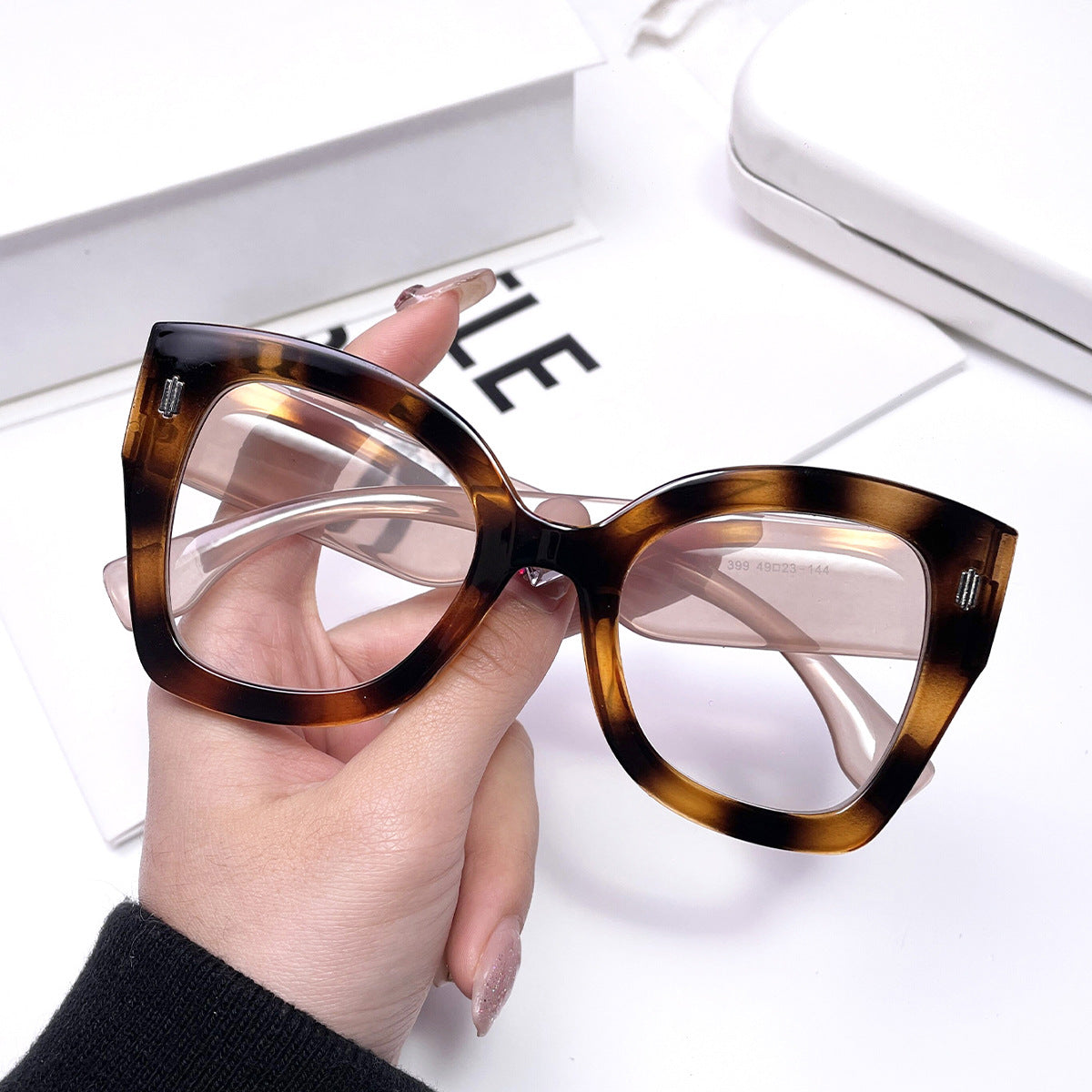 Lunettes vintage unisexes en forme d'œil de chat