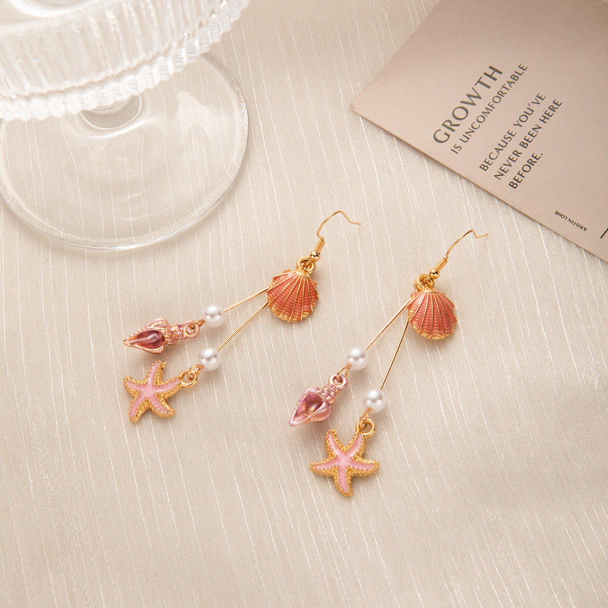 Fashion Ocean Wind Starfish Shell Sea Earrings
