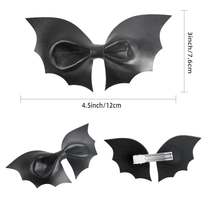 Children Kids Baby Halloween Cartoon Bat Wings Hair Clip
