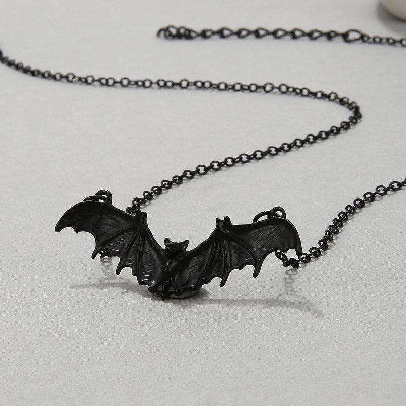 Collar de murciélago estilo gótico oscuro para mujer de Halloween