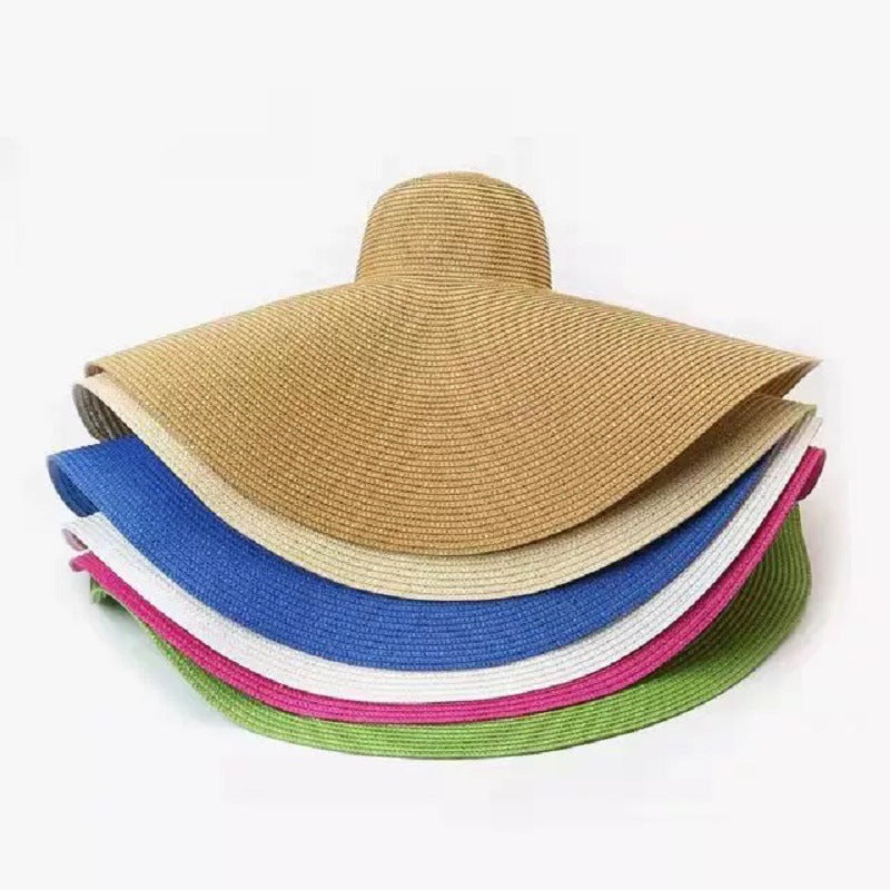Beach Holiday Straw Collapsible Sun Hat with Color Options