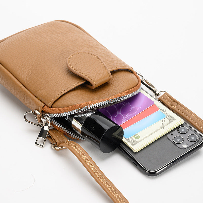 Women Casual Small Phone Crossbody Bag in PU Leather