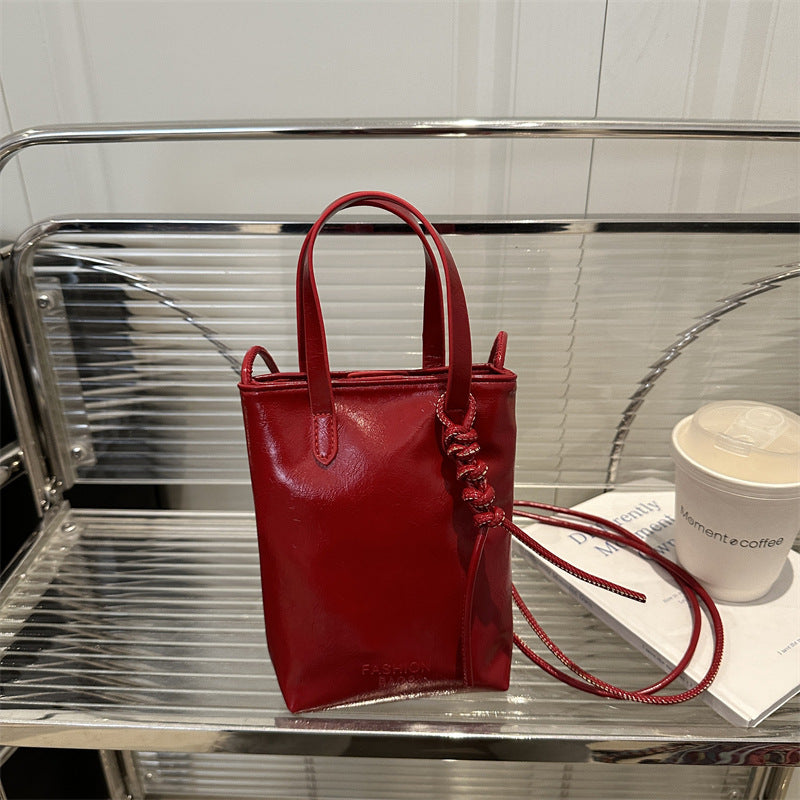 Bolso bandolera para teléfono móvil de color sólido y sencillo de moda