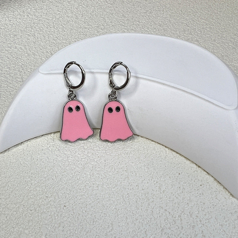 Women Fashion Cute Halloween Walking Ghost Earrings