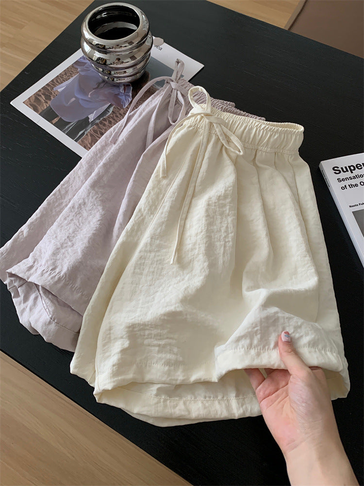 Pantalones cortos básicos de verano para mujer, de color liso y frescos