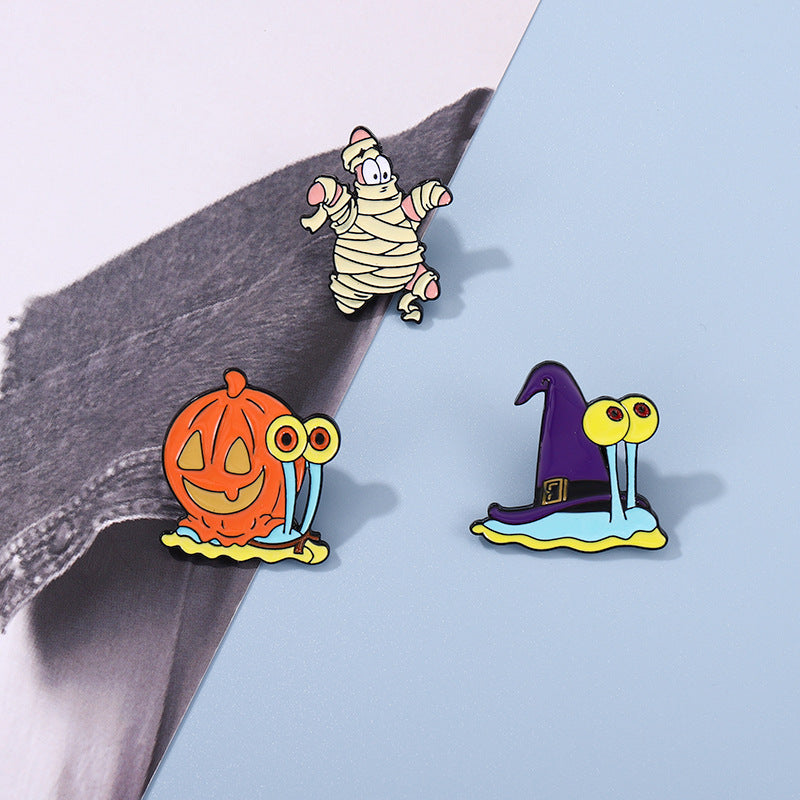 Halloween Cartoon Cute Animal Paint Brooch