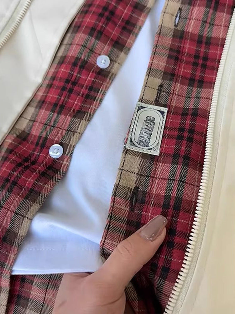Chaqueta de béisbol informal de color sólido para hombre