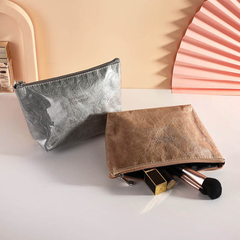 Trousse de maquillage cubique tendance - Imprimé lettres