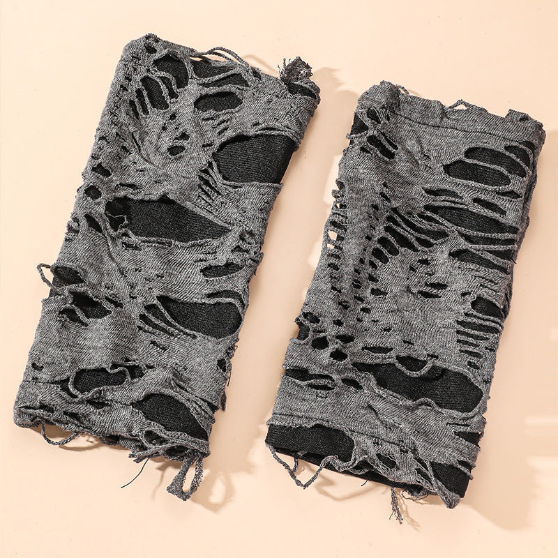 Gothic Halloween Women Fashion Creative Beggar Rice Hole Sleeve