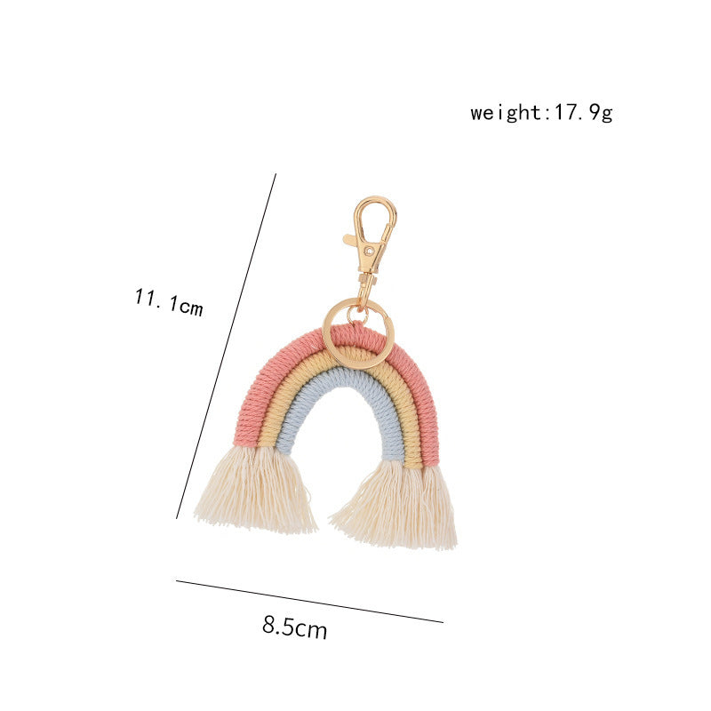 Bohemian Tassel Rainbow Keychain Bag Hanging Accessories