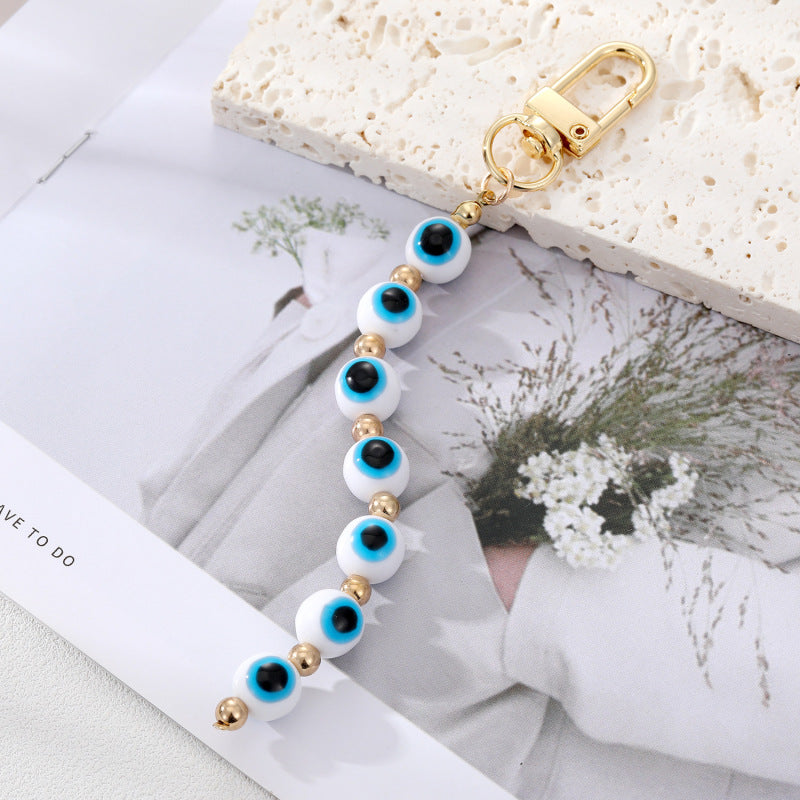 Women Fashion Creative Devil Eye Pendant Keychain