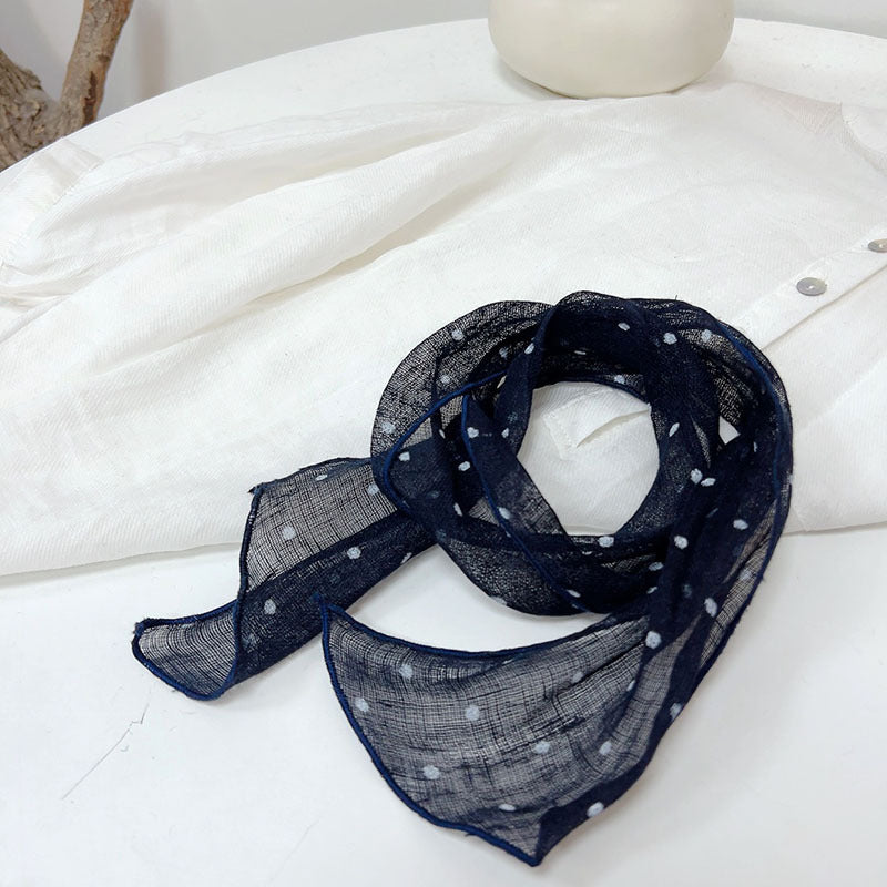 Spring And Summer Women Linen Small Long Scarf