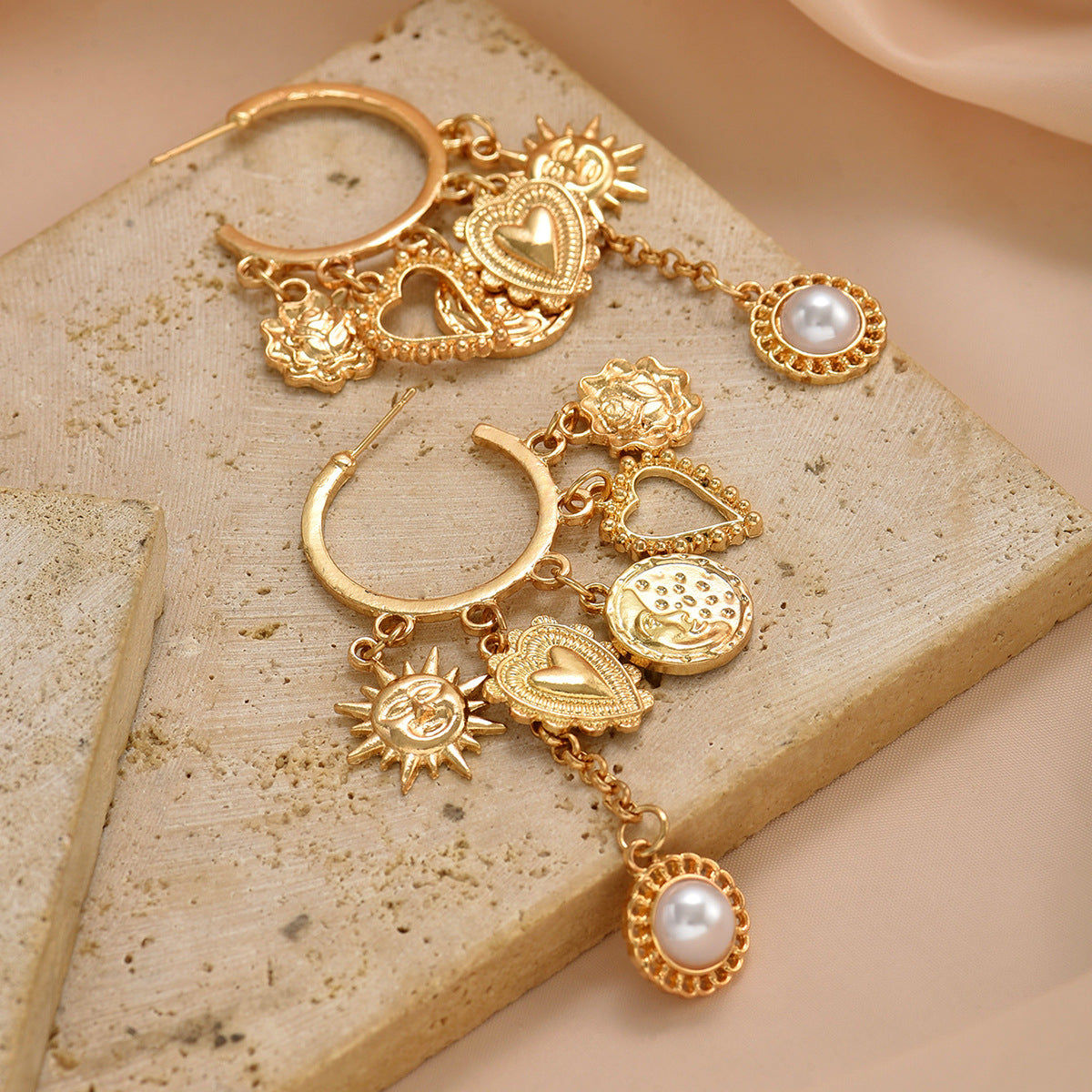 Fashion Alloy Pearl Tassel Earrings for Modern Style