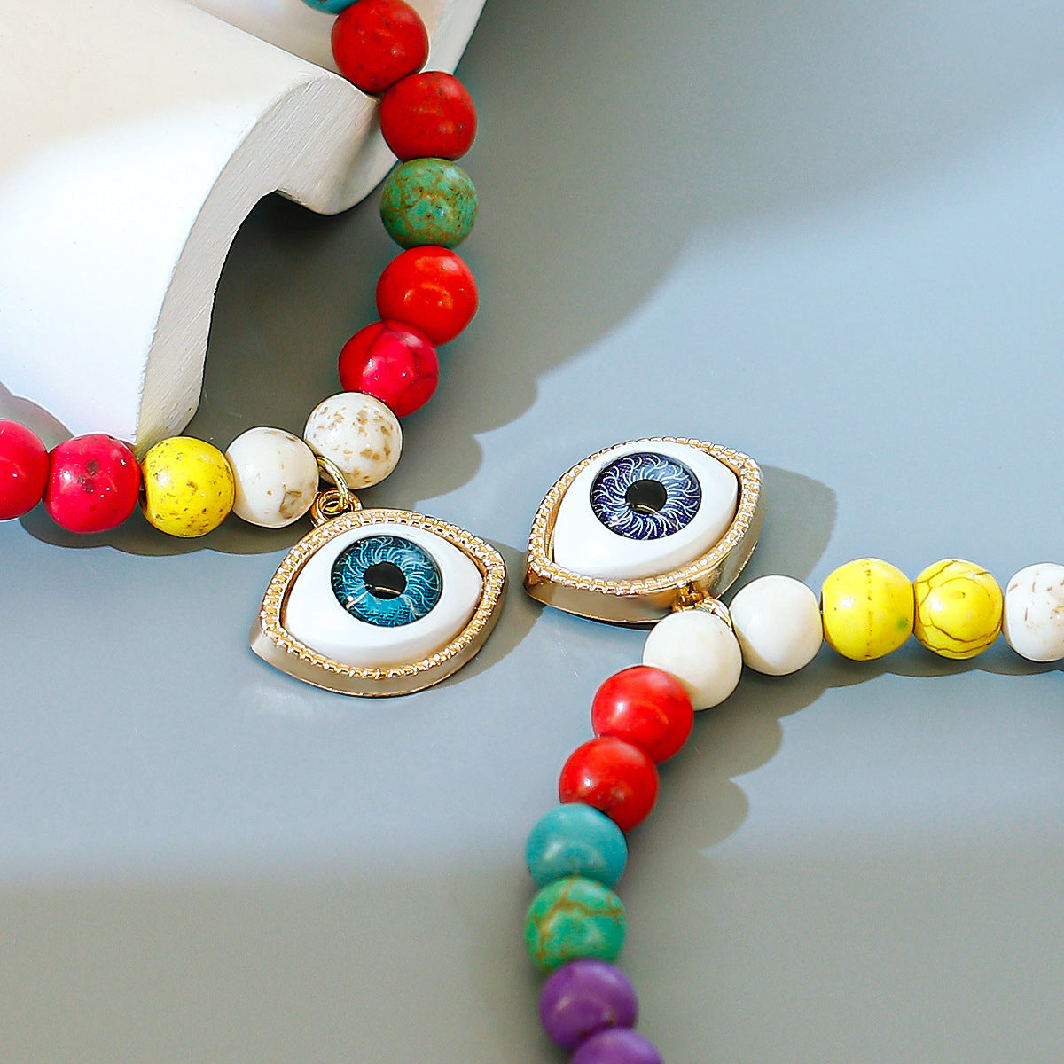 Pulsera Bohemia Multicolor Turquesa Ojo del Diablo para Mujer