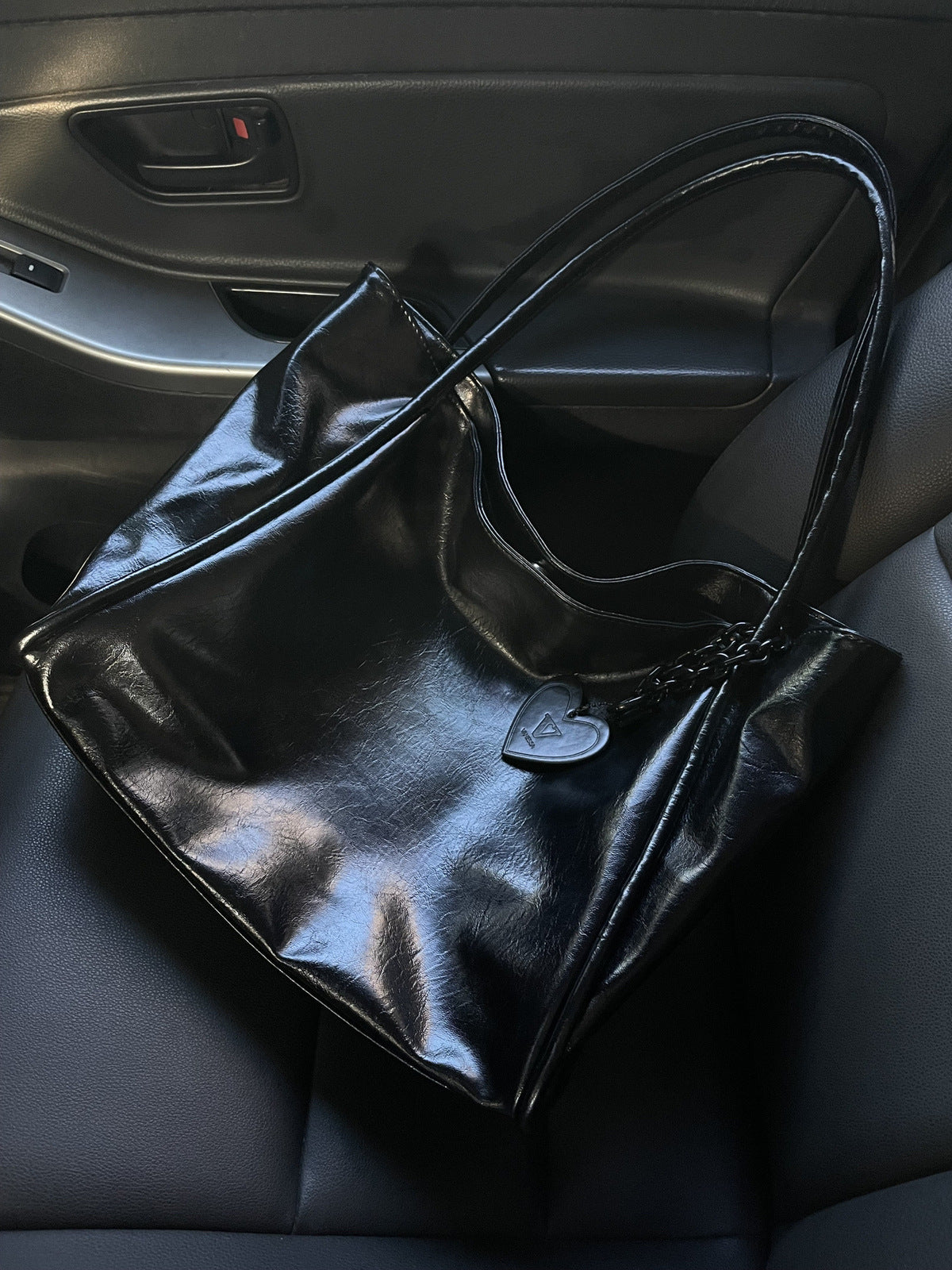 Women Fashion Casual Simple PU Leather Tote Bag