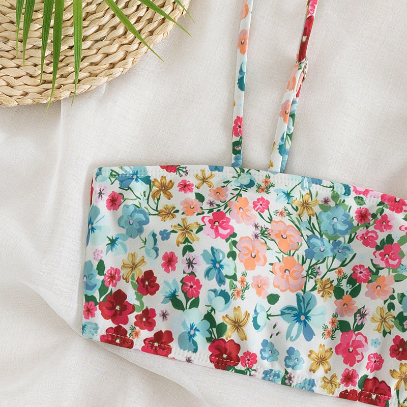Ensemble de maillot de bain bikini à imprimé floral pour femme