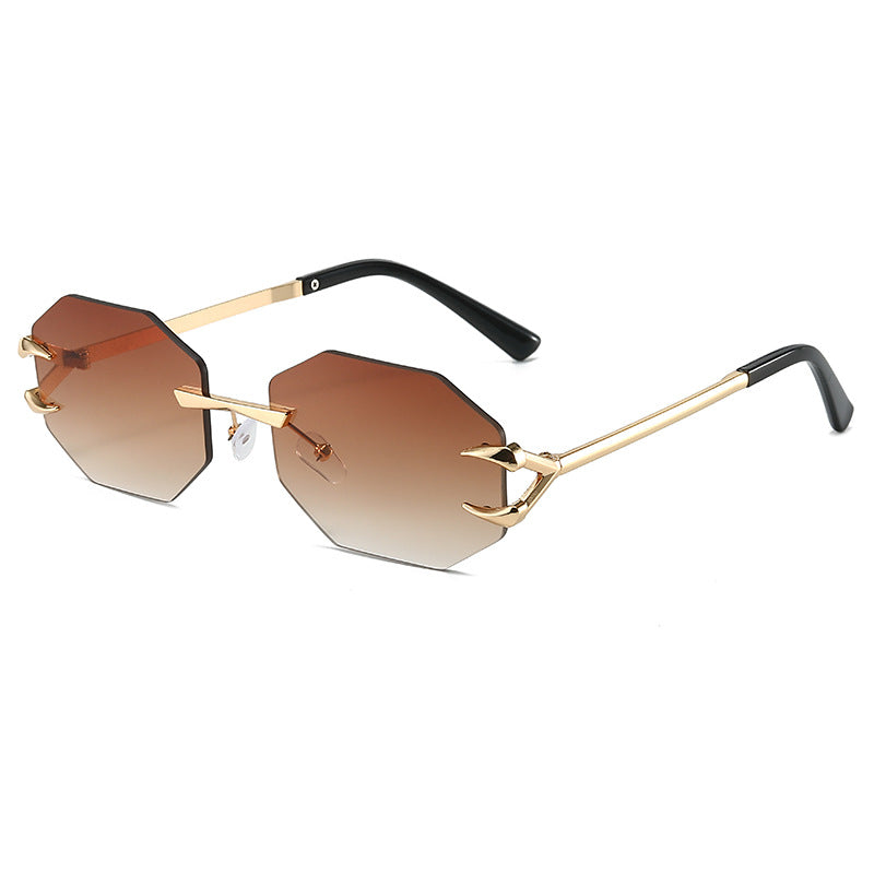 Fashion Frameless Polygon Sunglasses