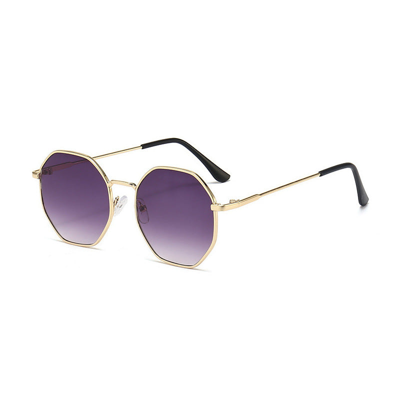 Gafas de sol clásicas retro de metal con múltiples lados