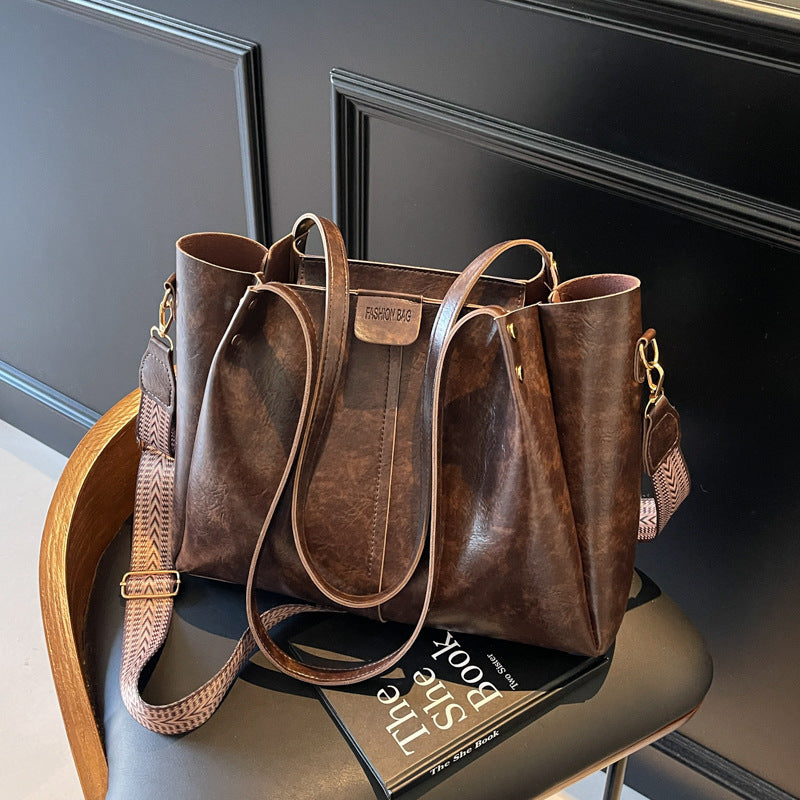 Sac fourre-tout rétro décontracté à grande capacité pour femme