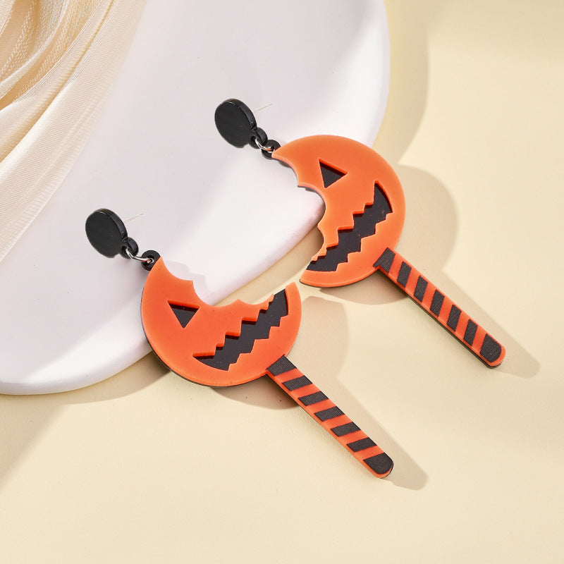 Halloween Women Fashion Funny Pumpkin Earrings