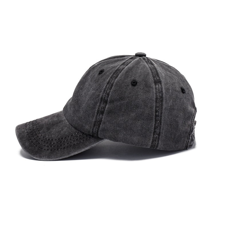Men Women Fashion Casual Vintage Solid Color Letter Cap