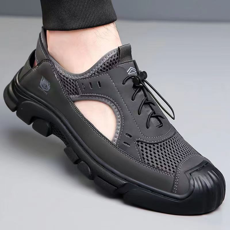 Sandales plates à enfiler pour homme - Chaussures polyvalentes en coton