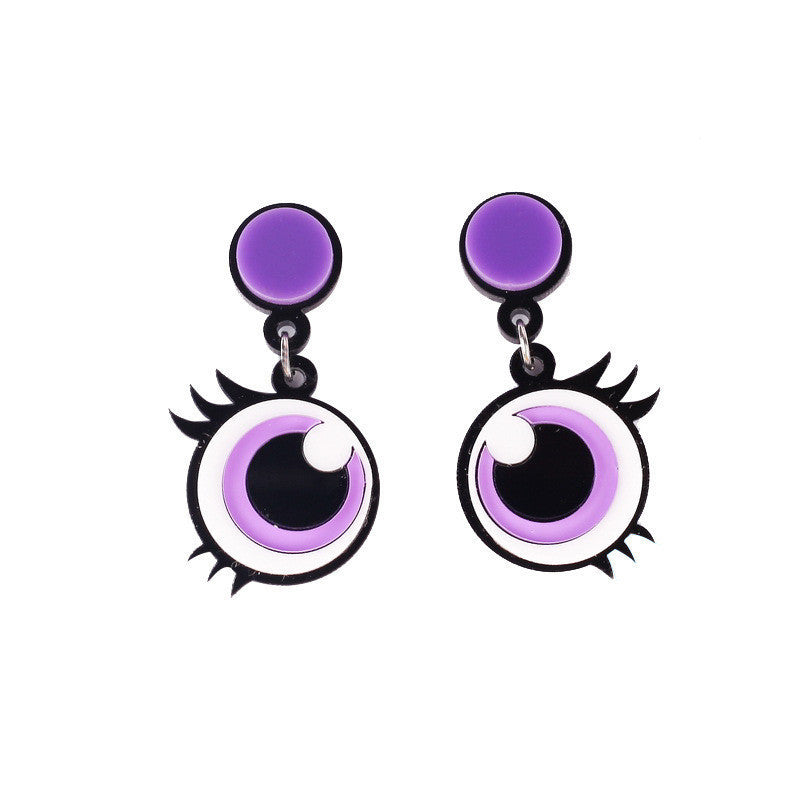2 pares de pendientes colgantes con diseño de ojo malvado para mujer