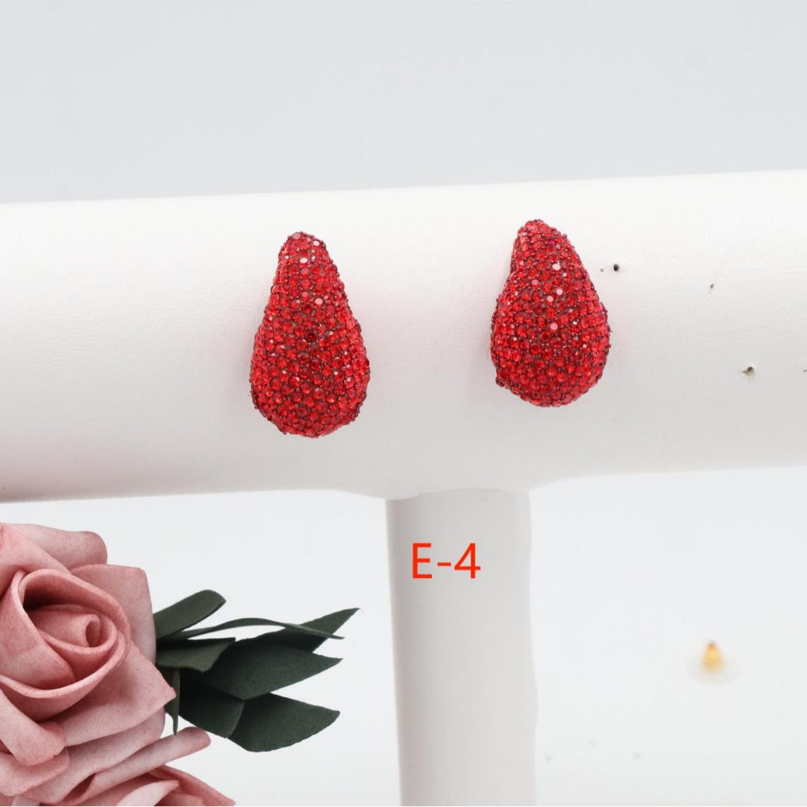 Women Fashion Simple Zircon Water-Drop Earrings