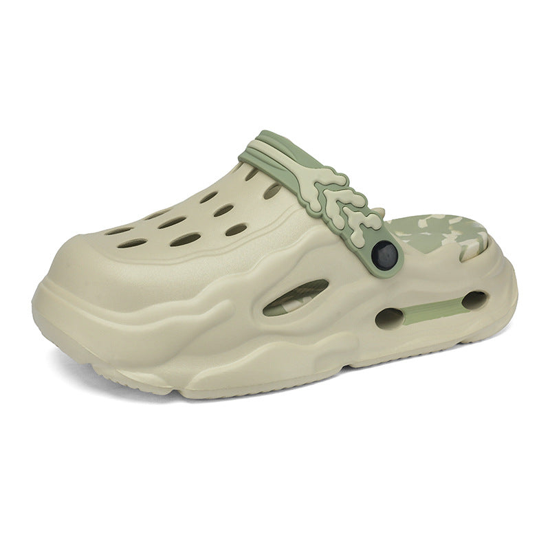 Zapatos casuales antideslizantes y transpirables con agujeros a la moda para hombre