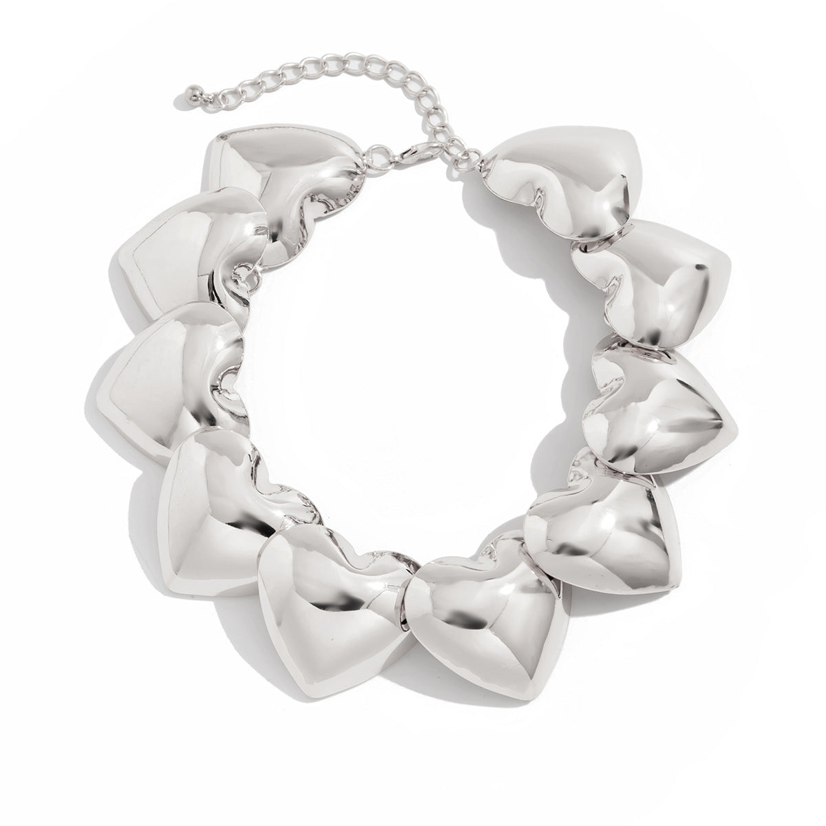 Collar de corazón con diseño de moda punk