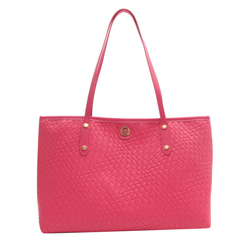 Bolso de mano informal de color liso para mujer