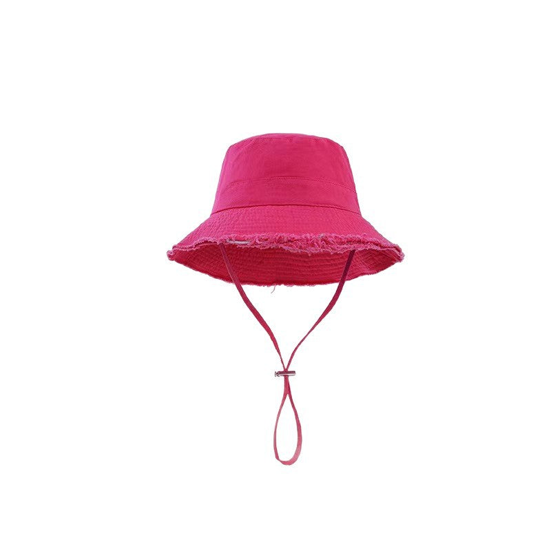 Sombrero de pescador plegable de color sólido informal para mujer
