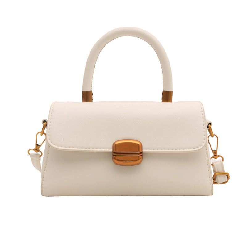Bolso de hombro sólido elegante retro