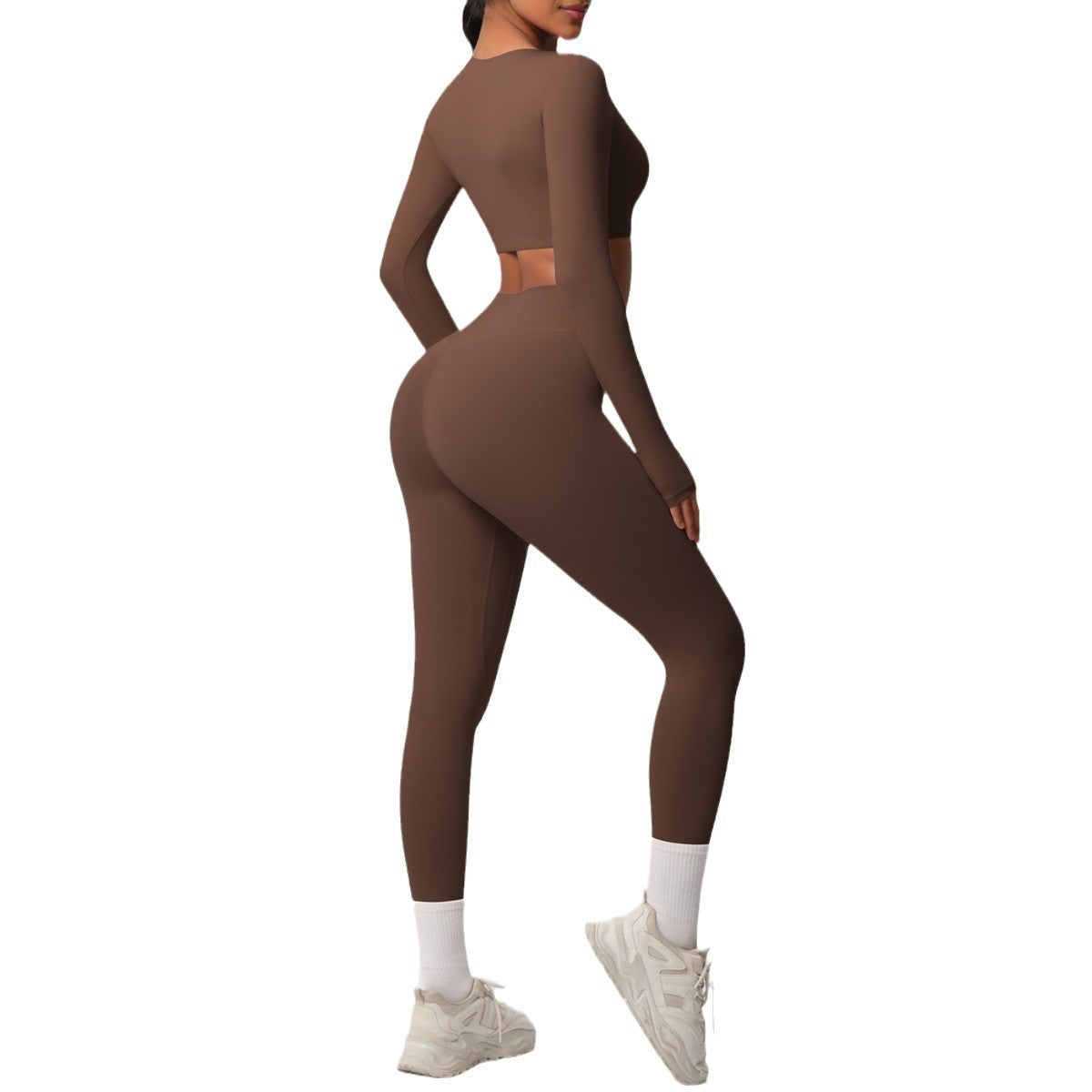 Women Yoga Solid Color Sports Two-Piece Set