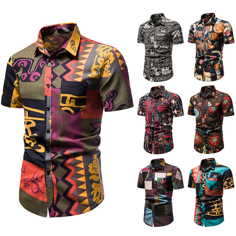 Chemise d'été décontractée pour homme, idéale pour les vacances à la plage