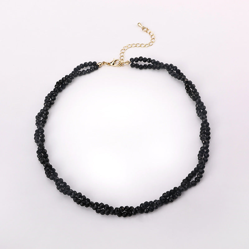 Collar de cuentas de cristal de moda para mujer