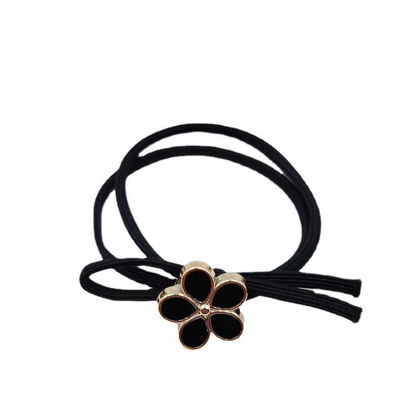 Women Fashion Solid Color Floral Hair Rope