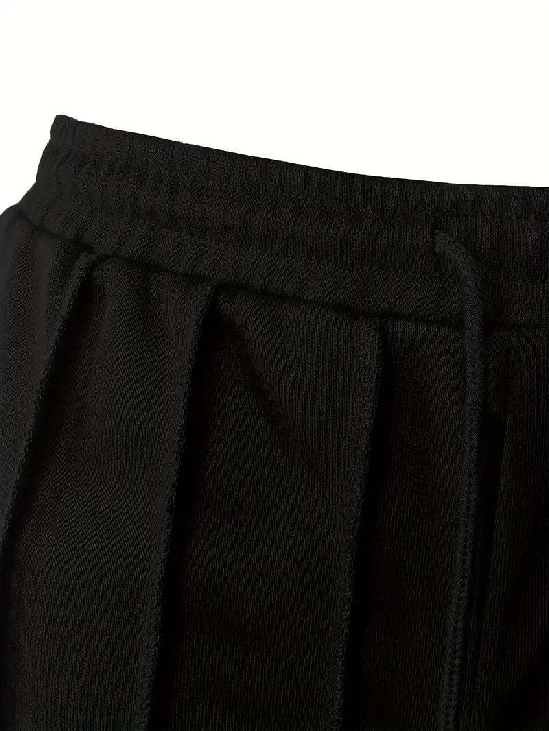 Short ample à lacets de couleur unie et décontracté pour femme