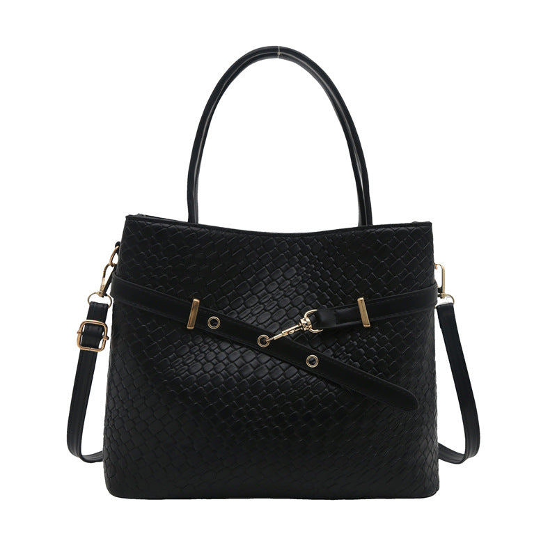 Bolso de mano de gran capacidad de color sólido de moda