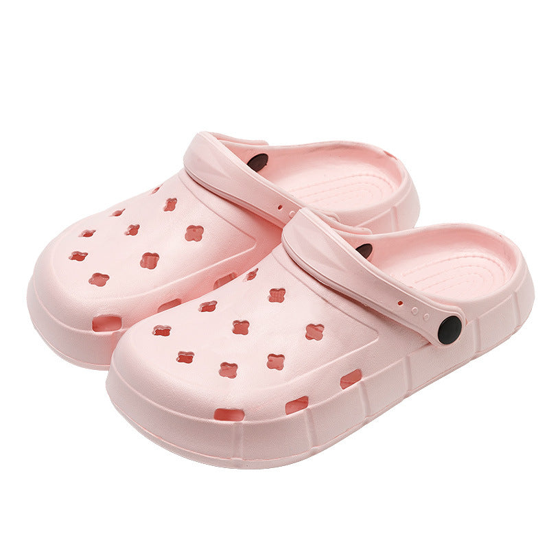 Zapatos casuales sencillos de color sólido con agujeros para mujer