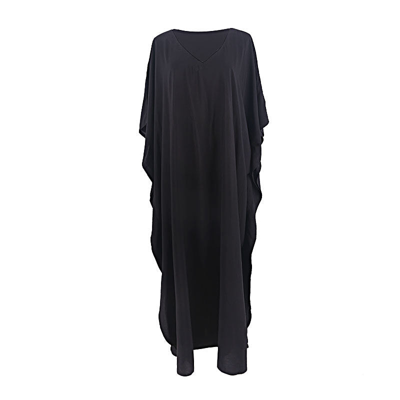 Women Casual Solid Color Vacation Beach Cover-Ups