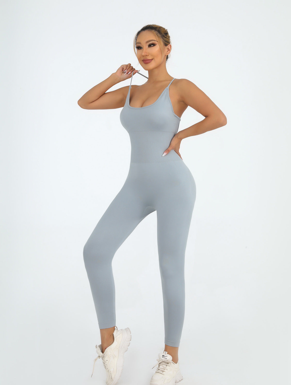Women Fashion Sexy Backless Seamless Yoga Jumpsuit