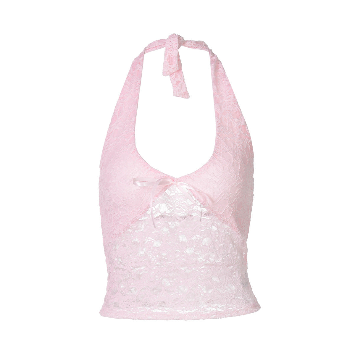 Women’s Sexy Lace V-Neck Halter-Neck Tank Top