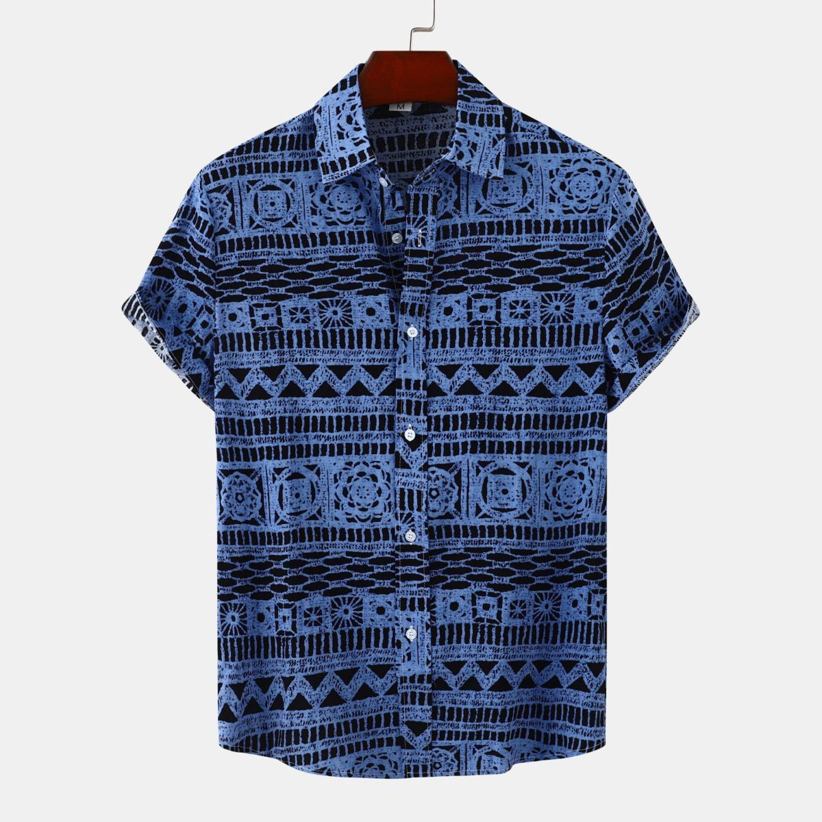 Men Casual Vacation 3D Print Short Sleeve Shirt