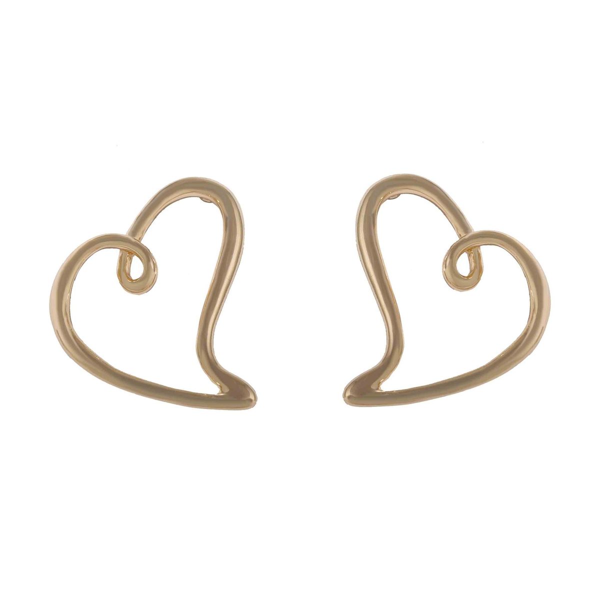 Women Fashion Hollow-Out Alloy Love Earrings - Creative Heart Style