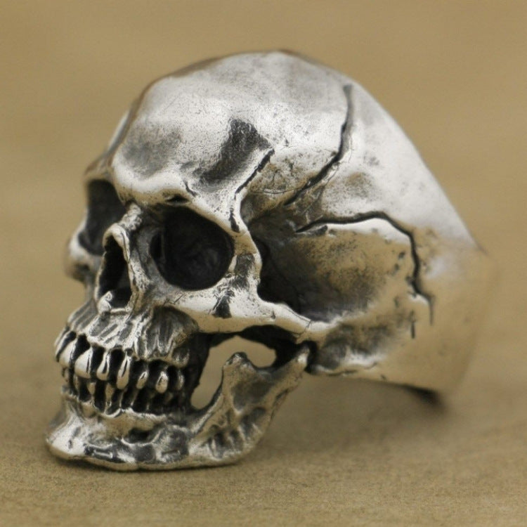 Anillo de cabeza de fantasma de calavera de aleación vintage de Halloween
